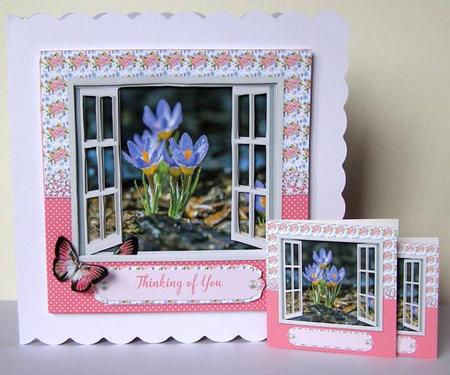 Watercolor Photo Window Card V8 by Margaret McCartney