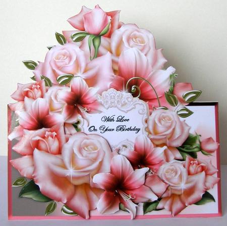 Pretty Pink Floral Topper by Margaret McCartney