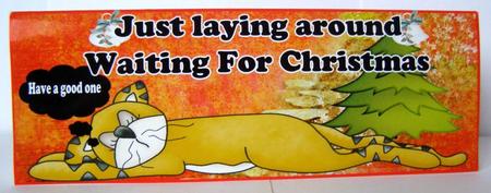 Just Laying Around Waiting for Christmas Have a Good One by Margaret McCartney