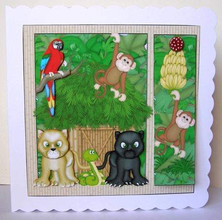 Its a Jungle Out There Bookmark Card Front by Margaret McCartney