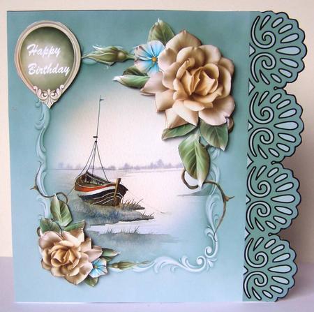 Boat and Roses by Margaret McCartney
