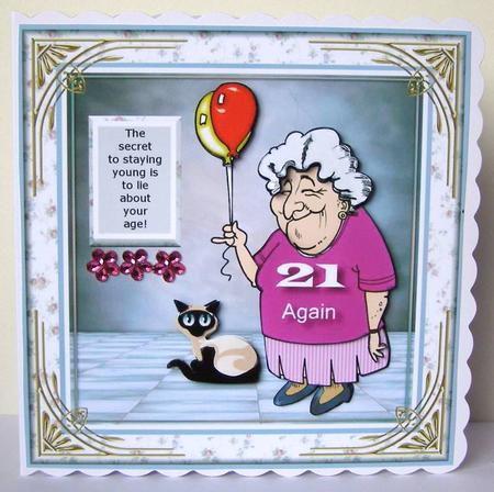 The Secret to Staying Young Card Topper by Margaret McCartney