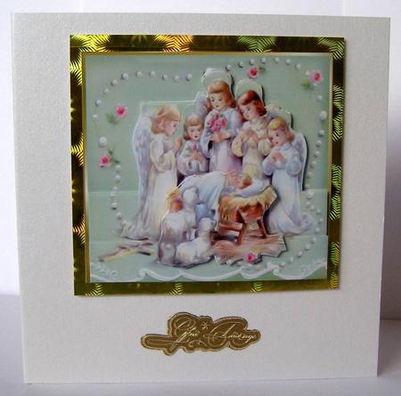 Vintage Angels Around the Manger by Margaret McCartney