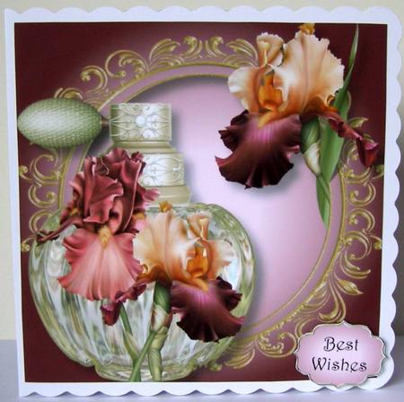 The Scent of the Bearded Iris 8x8 Quick Topper by Margaret McCartney