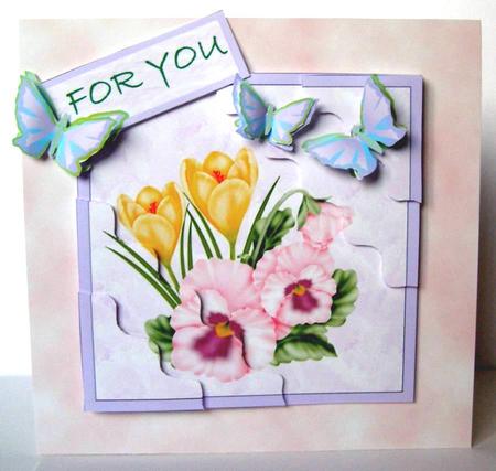 Spring Flowers and Butterflies - Wavy Corner Stacker by Margaret McCartney