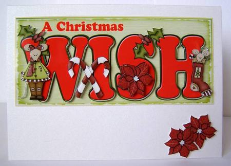 A Christmas Wish Dimensional Card. by Margaret McCartney