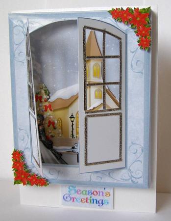 Winter Scene Opening Doors Box Kit by Margaret McCartney