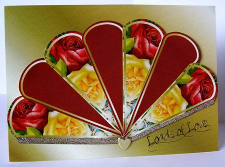 Vintage Roses Fan Blade by Margaret McCartney