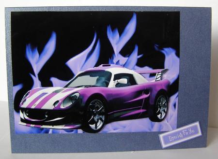 Especially for U, Purple Sports Car by Margaret McCartney