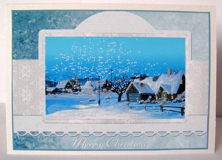 Let It Snow Layered A4 Christmas Card by Margaret McCartney