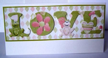 Toadally Yours Large Dl Word Card by Margaret McCartney