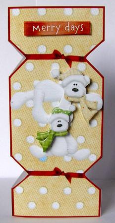 Beary Merry Days Cracker Card by Margaret McCartney