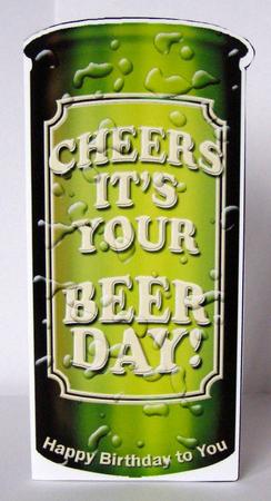 Birthday Beer Can Shaped Card by Margaret McCartney