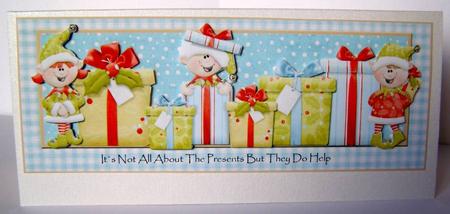 Its Not All About the Presents But Dl Card Front by Margaret McCartney
