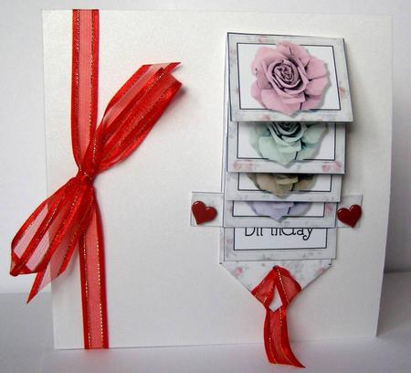 Roses Happy Birthday Waterfall Sheet by Margaret McCartney