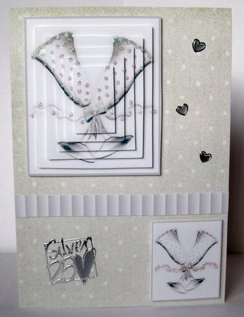 Silver Glasses Celebration Pyramid by Margaret McCartney