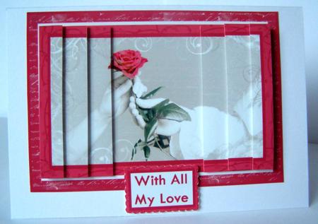 Rose for You Valentine's Side Stacker by Margaret McCartney