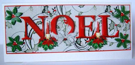 Christmas Noel Large dl Topper by Margaret McCartney