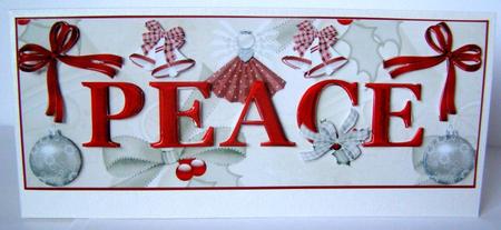 Christmas Large dl Peace Topper by Margaret McCartney