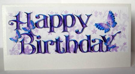 Large Dl Butterflies for Your Birthday Step by Step Card by Margaret McCartney