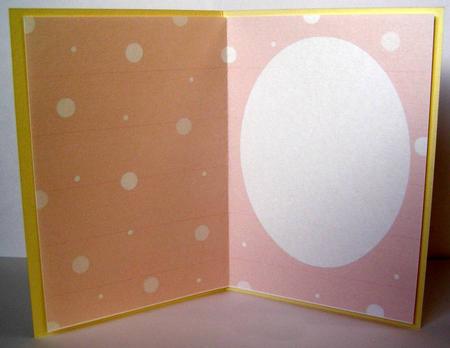 Baby Pink Insert for a A5 Card by Margaret McCartney