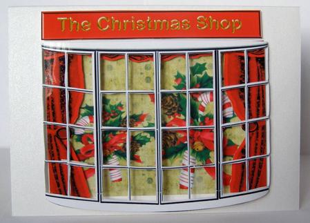 3D Candy Canes in Christmas Shop Window by Margaret McCartney