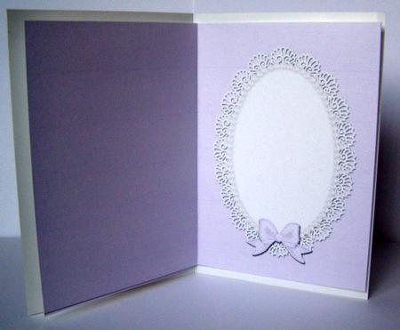 A5 Pearls and Lace Card Front or Insert by Margaret McCartney