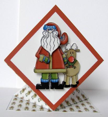 Santa and Rudolf by Margaret McCartney