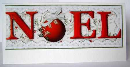 Noel Large Dl Card Front with Step by Step by Margaret McCartney