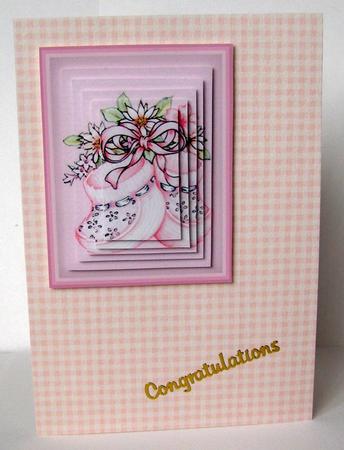 Pink Booties & Flowers by Margaret McCartney