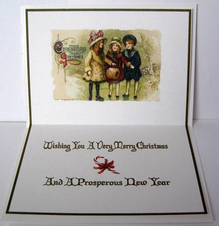Christmas Vintage Ice Skating Insert by Margaret McCartney
