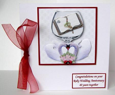 Ruby Wedding Swans by Margaret McCartney