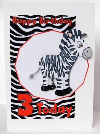Zebra Card by Margaret McCartney