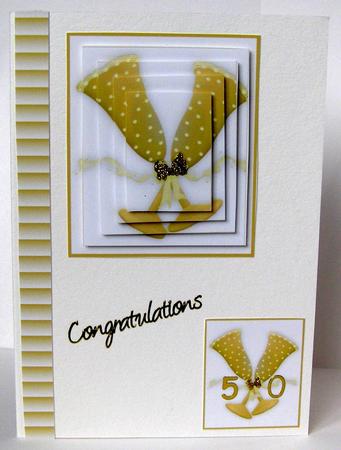 Gold Glasses Celebration Pyramid by Margaret McCartney