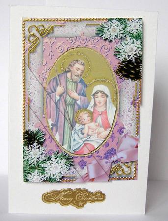 Religious Snow 7x5inch Triangle Duo Corner Stacker by Margaret McCartney