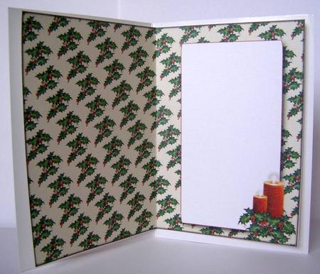 Christmas Candles Insert (cream) by Margaret McCartney