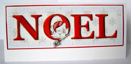 A Chirpy Noel Large Dl Card Front with Step by Step by Margaret McCartney