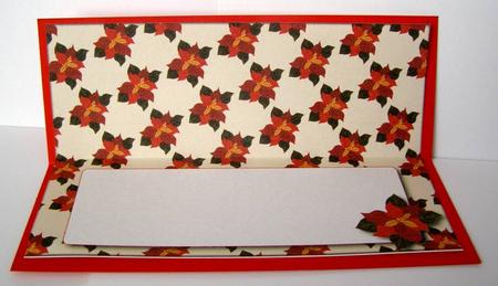 Poinsettia Insert for Large Dl (cream) by Margaret McCartney