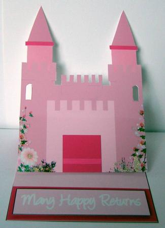 Princess Fairytale Castle Easel Card #2 by Margaret McCartney