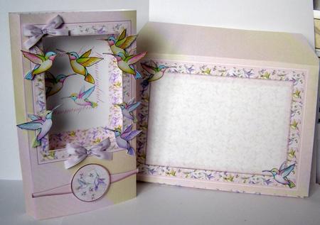 Humming Birds Kit (folds Flat) with Envelope by Margaret McCartney