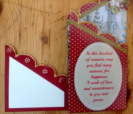 Lovely Tri fold card with Verse 2 by Margaret Mountstephens