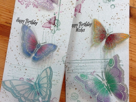 Beautiful Vellum effect Butterflies by Margaret Mountstephens