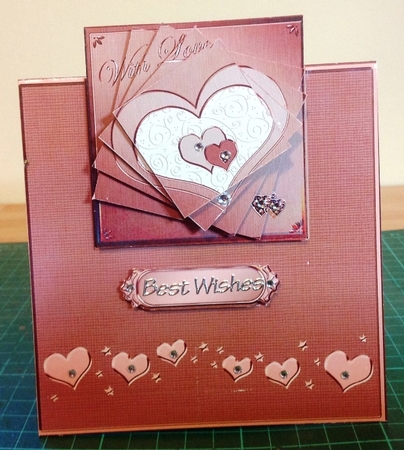 Elegant Hearts No-Hole Over the Edge with Spiral Pyramid Topper by Margaret Mountstephens