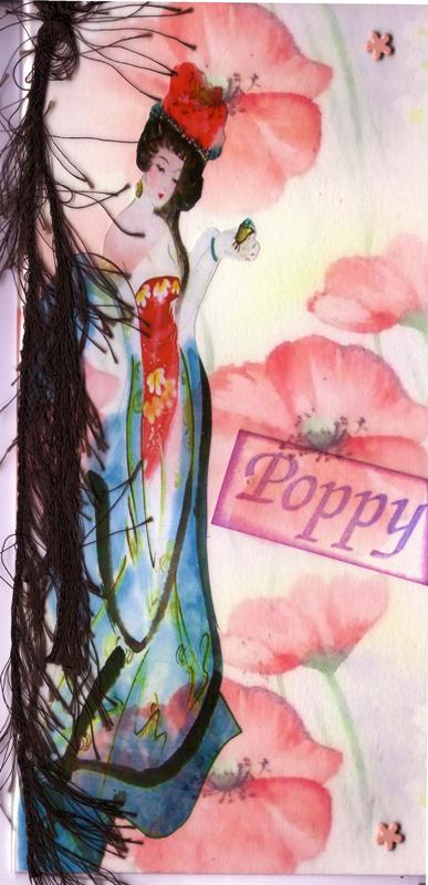 Watercolour Poppy Vellum by Margaret Mountstephens