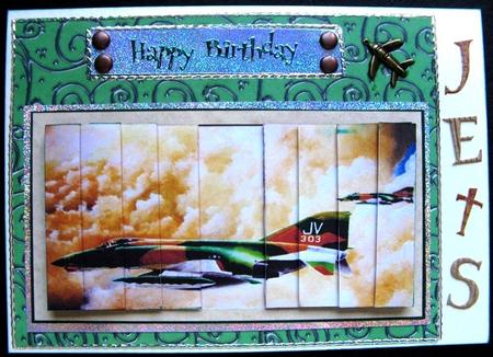 Phantom Jet Side Stacker Card Front by Margaret Mountstephens