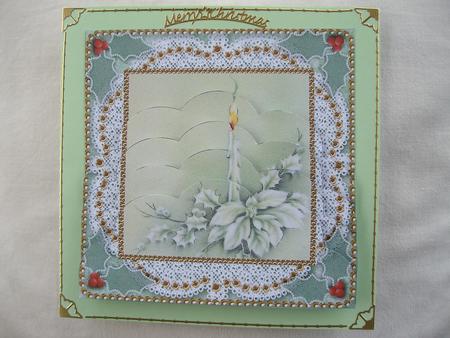 Pastel Poinsettia 1 5in Scallop Bottom Stacker by Margaret Mullan