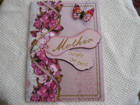 Pink Roses Mother A4 Picture Sheet by Margaret Mullan