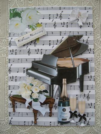 Elegant Piano & Cream Roses for That Special Day by Margaret Mullan