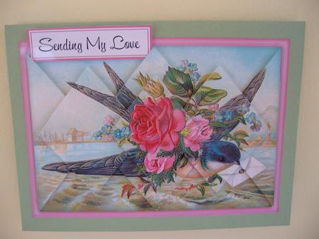 Messenger of Love - Diamond Stacker Card by Margaret Mullan