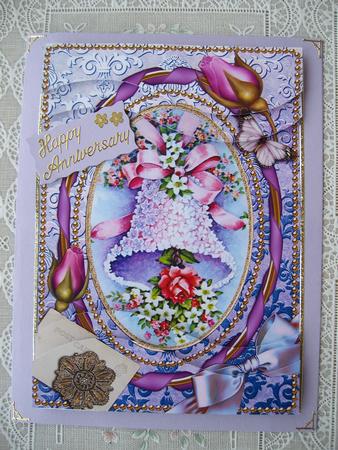 Floral Lilac Bell 7x5in Swirvey Top and Bottom Stacker by Margaret Mullan